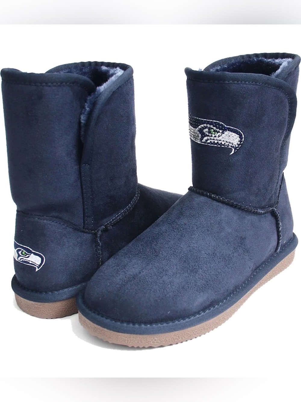 Women's NFL Seattle Seahawks Cuce Touchdown Boots Size 9M Blue Logo